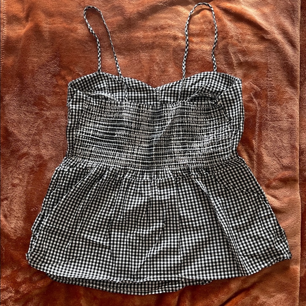 Potter's Pot Black and White Checkered Blouse - Picture 3 of 5